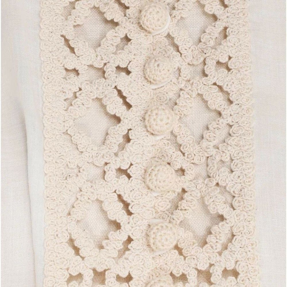 Zimmermann Ivory Swim & Resort Vitali Lace Yoke Blouse Spare Buttons - Picture 5 of 6